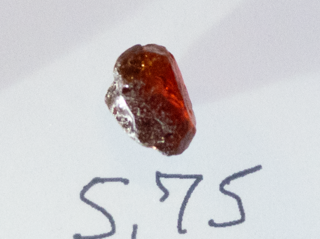 Dark Red Color Garnet VVS  Rough 5.75 cts.