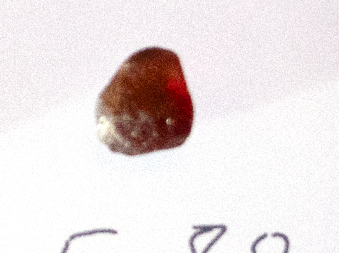 Dark Red Color Garnet  VVS Rough  5.80 cts.