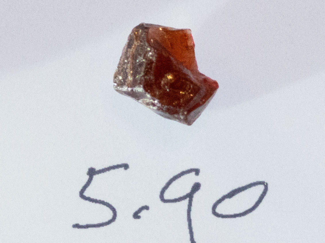 Dark Red Color Garnet VVS  Rough   5.90 cts.